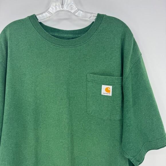 Carhartt Loose Fit Pocket‎ T Shirt Men's XL Green Workwear Cotton Blend - Picture 2 of 4